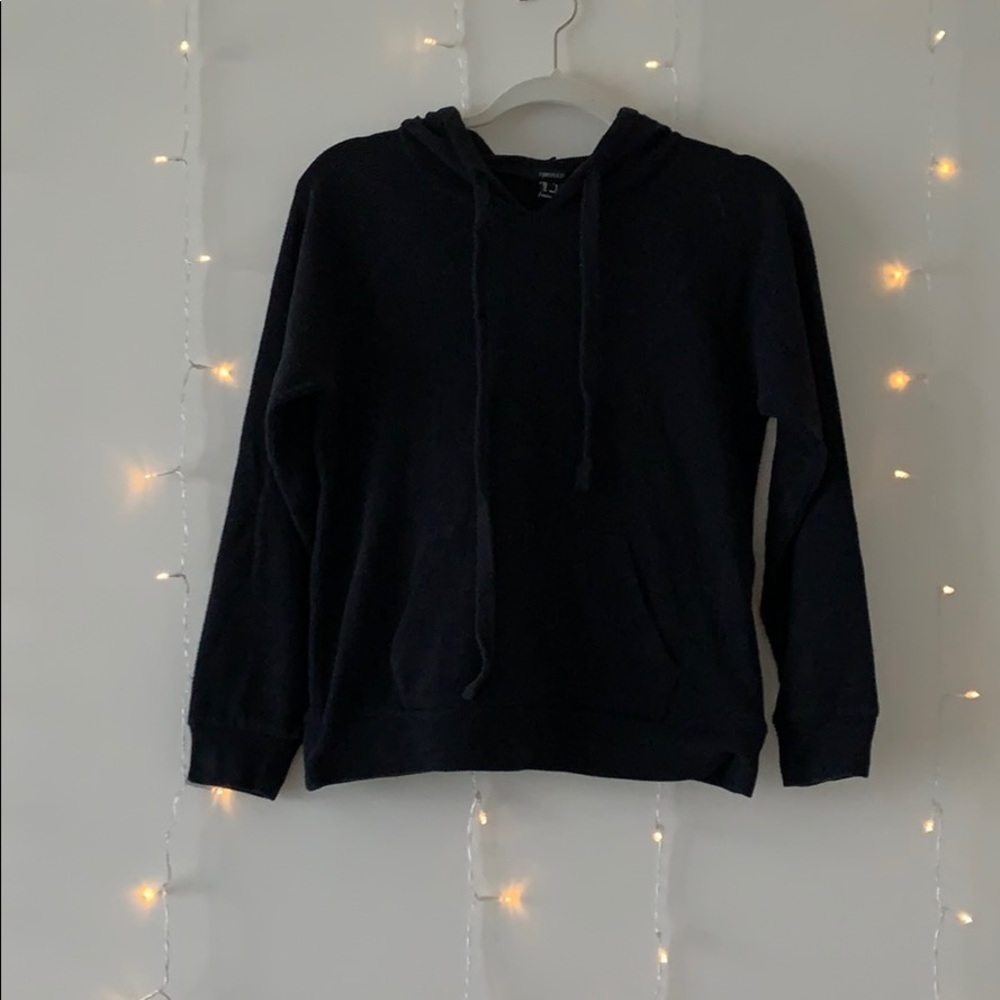 Black Knit Hoodie